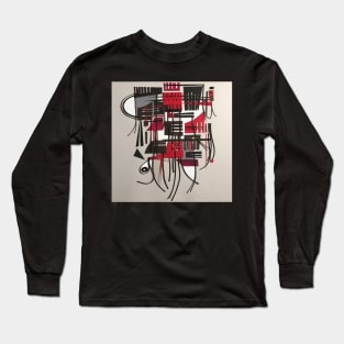 The Village- Modern Abstract Collage Long Sleeve T-Shirt